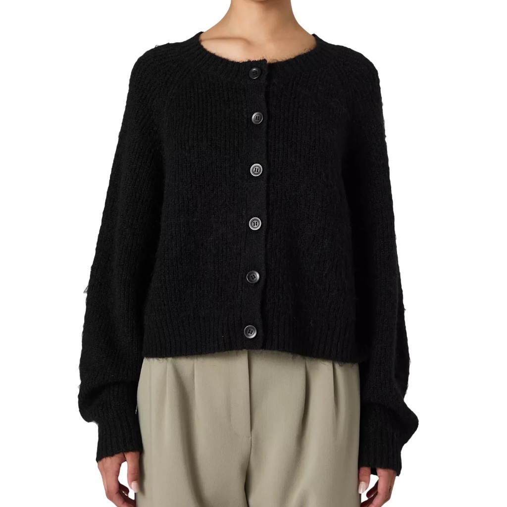French Connection Fluffy Knit Chunky Rib Cardigan Sz Medium